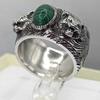 Sace Gems The Tiger Head 6*9mm Malachite Bărbați Inel 925 Sterling Silver Bijuterii fine Cadou de logodnă de nuntă