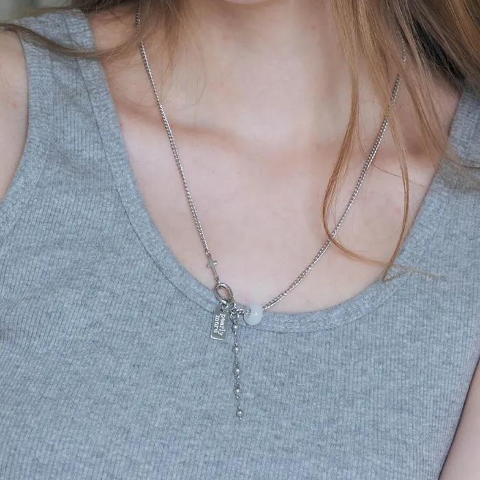 White Jade Chain Drop Necklace_PM25N013HS