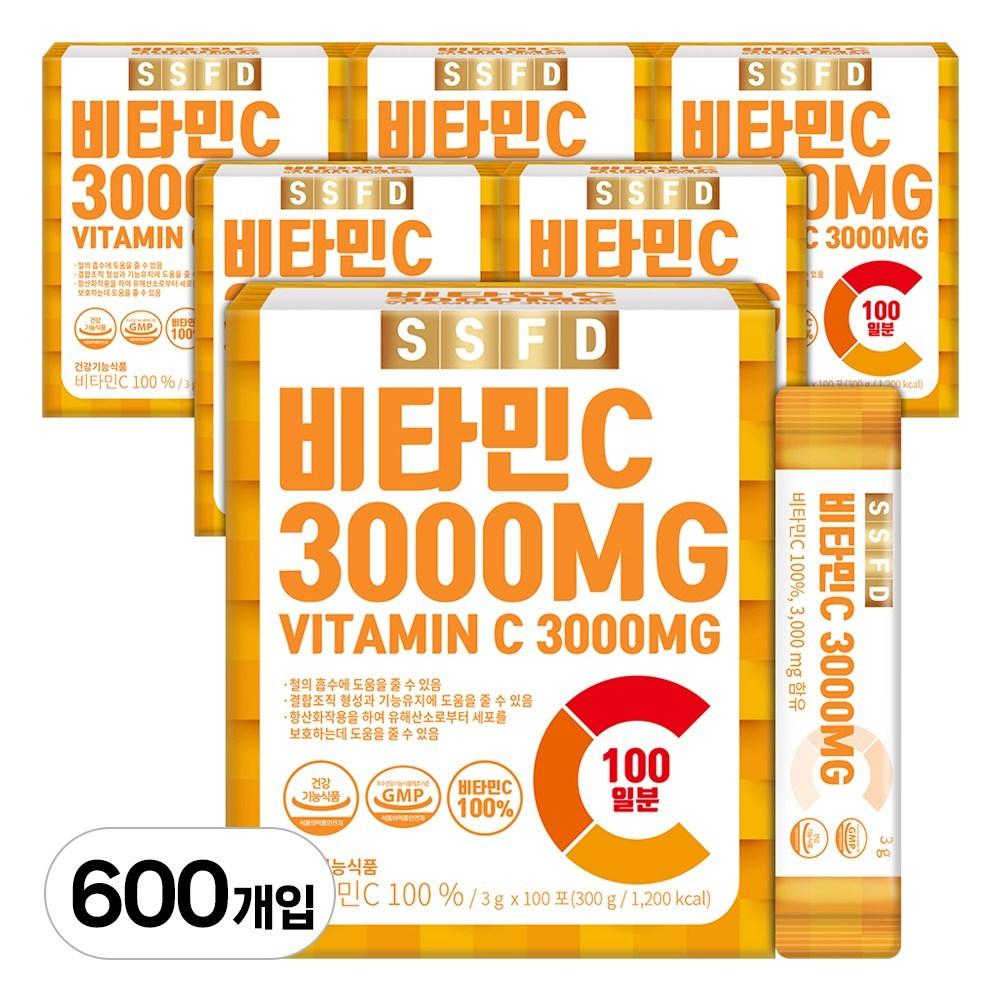 Pure Food Vitamin C 3000 Powder Stick Powder 300g 6 pcs