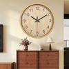 12 Inch Modern Light Luxury Wooden Wall Clock Mute Non-ticking Three-dimensional Suitable for Study Library Bedroom Living Room