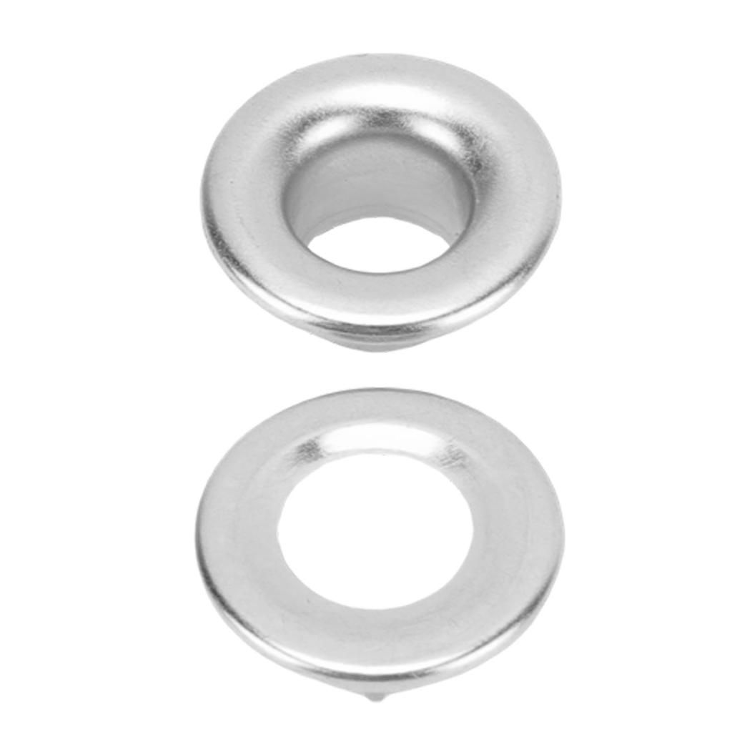 100 Stück Ösen-Unterlegscheiben-Set Metall 8mm Verzahnte Ösen mit Unterlegscheiben für Stoff Leder Kleidung Schuhe Hüte Fenster Vorhänge