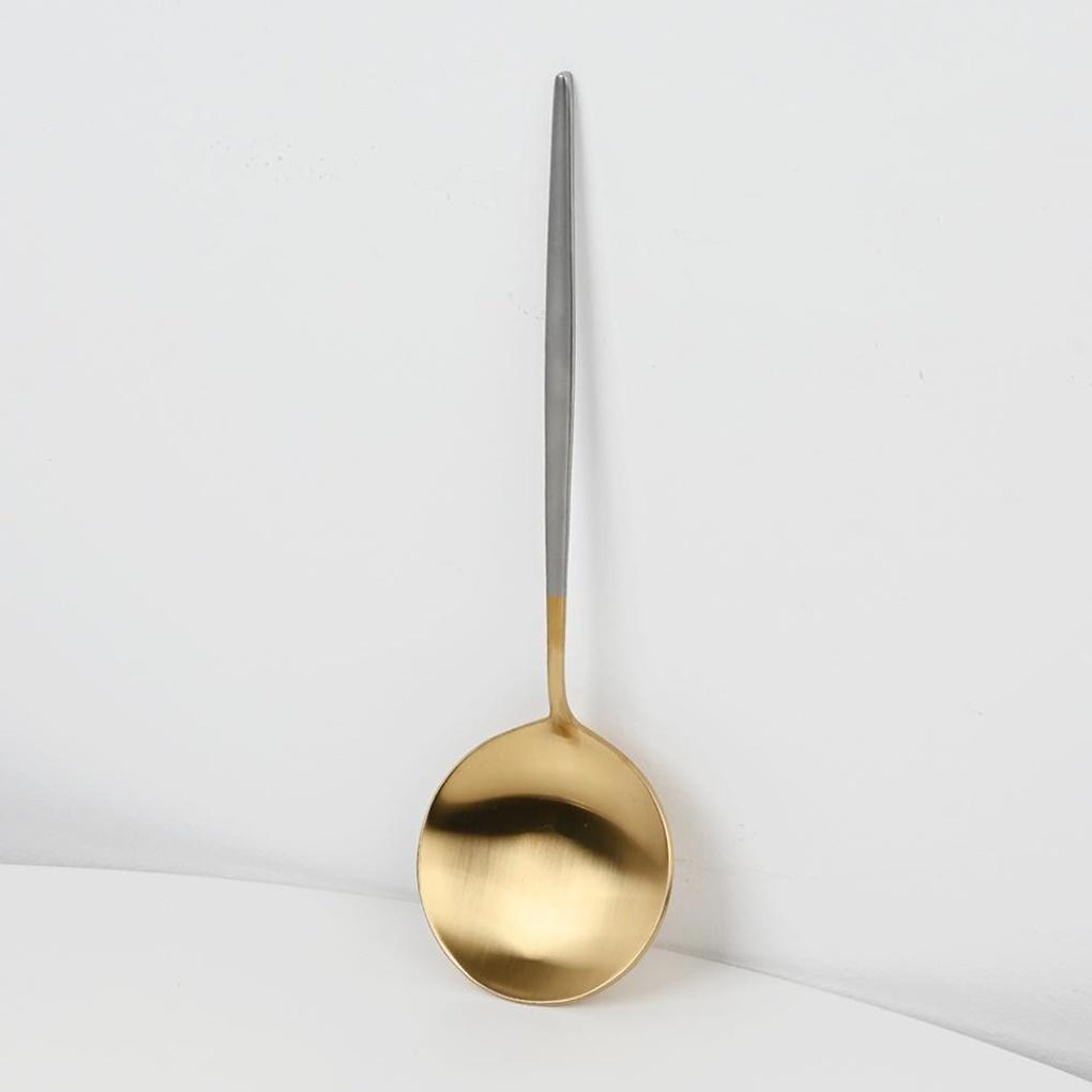 Abella Matte Stainless Steel Cooking Spoon Two-Tone