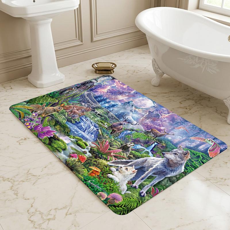 Forest Fantasy Living Room Nonslip Area Rug Soft Carpet For Bedroom Game Playroom Sofa Office Home Decor Doormat Christmas Gift C9302024