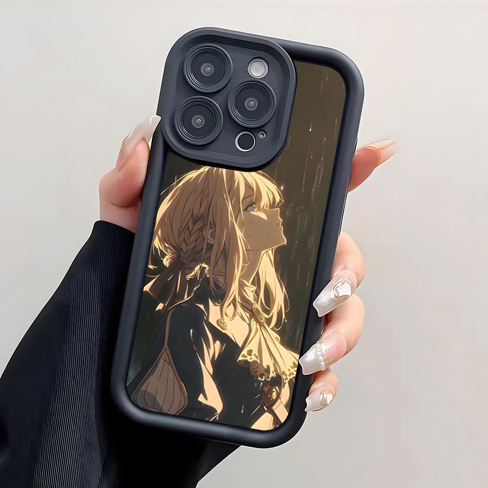Anime V-Violet Evergarden Phone Case For IPhone 17 Pro Max 15 Pro 16 14 Plus 12 13 Mini 11 Pro Shockproof Cover