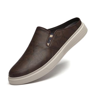 Scarpe Mezzepunte da Uomo 2025 Mocassini Senza Tallone Zoccoli da Uomo Pantofole in Pelle Scarpe Casual Semi-Formale Ciabatte da Uomo Scarpe Basse Slip-On da Uomo per Esterno