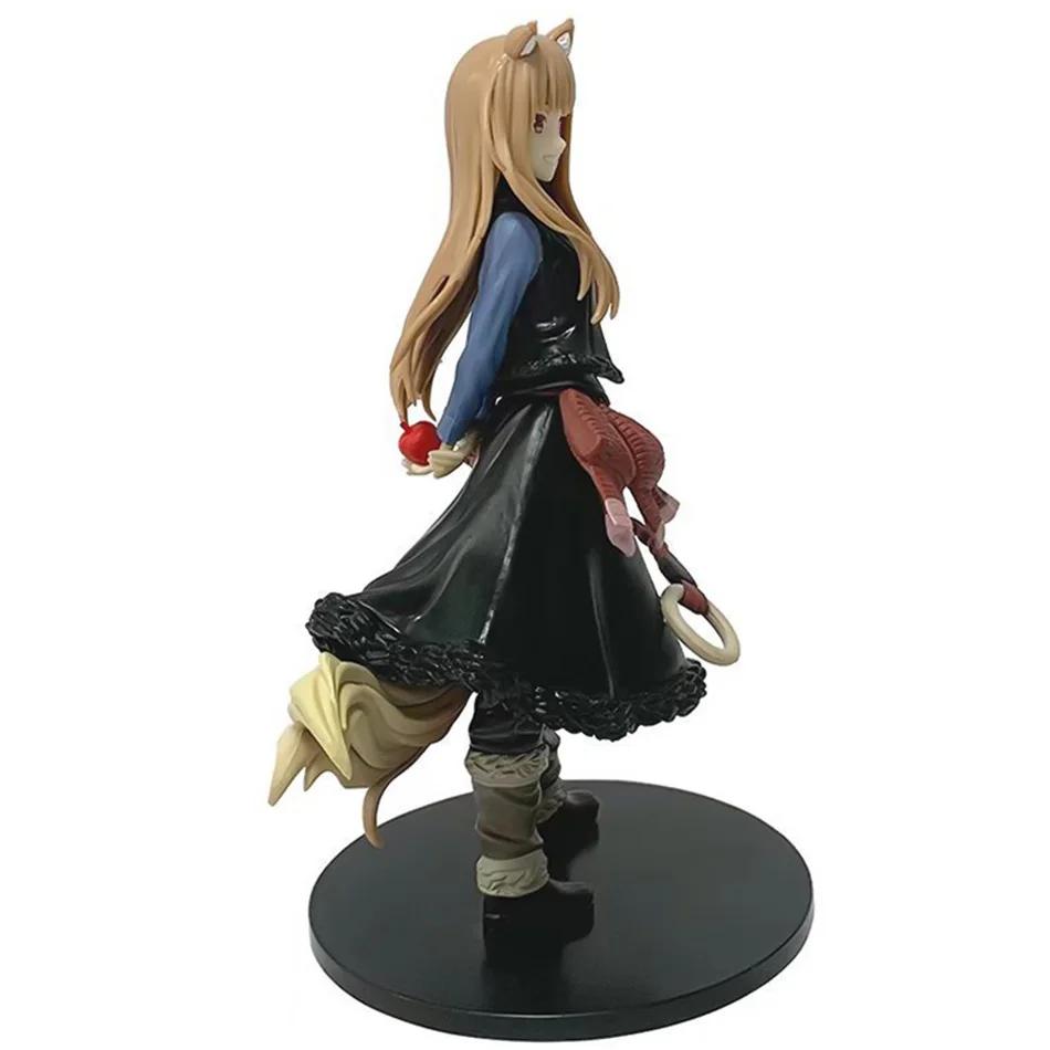 Anime Wolf and Spice Charakter Held Niedlicher Wolf Anime Schönes Mädchen Handgefertigte Dekoration Anime Peripherie PVC Modell Geburtstagsgeschenk