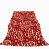 Merry Christmas Theme Flannel Throw Blanket Soft Lightweight Warm for Living Room Bedroom Bed Sofa Couch Kids Adults Gifts