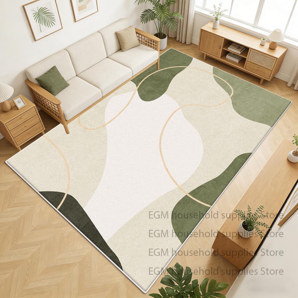 Modern Luxury Carpet Simple Living Room Decoration Large Size Rug Non-slip Bedroom Office Lounge Short Velvet Floor Mat Washable