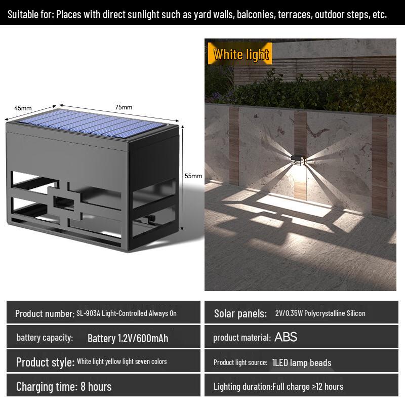 

NuFeng Solar Outdoor Decorative Wall Light