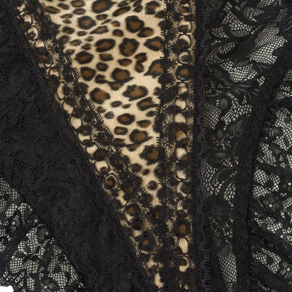 Hot-Selling Sexy Leopard Print Lace Suspender Bodysuit