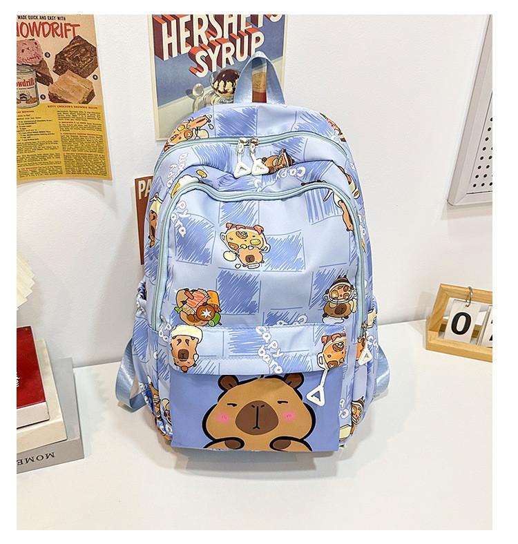 Backpack Printed Capybara Outdoor Large Capacity Travel Bag Student Schoolbag