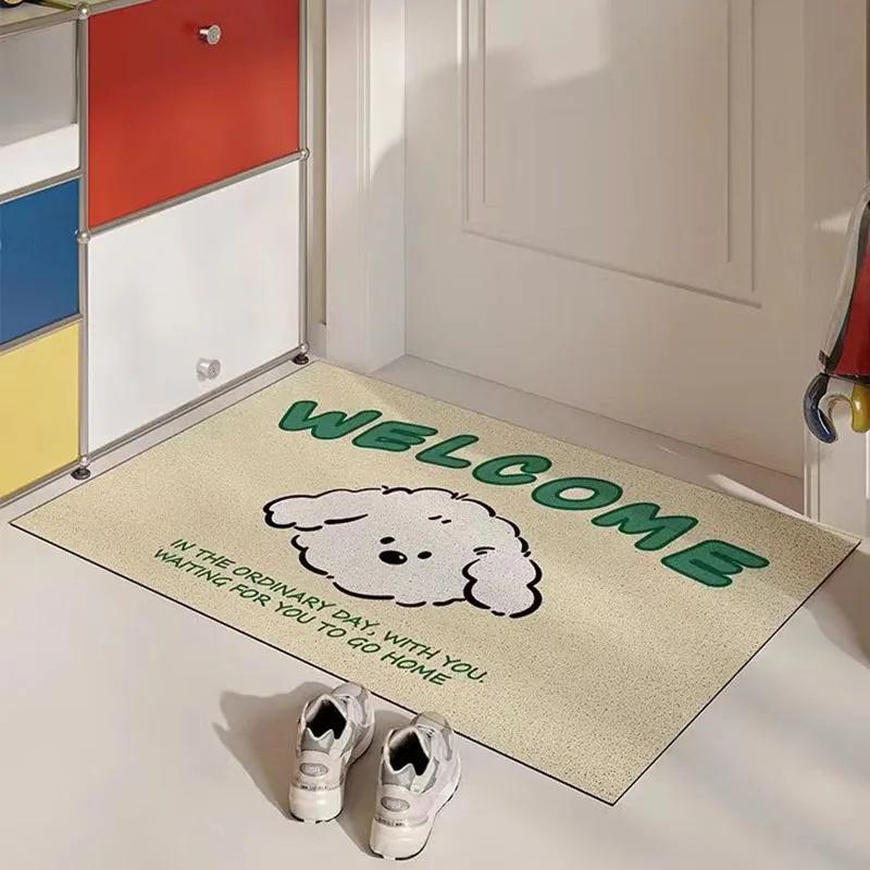 Welcome Theme Carpet Mat Rug Home Decoration Cartoon Animal Pattern Living Room Entrance Floor Mat Kitchen Rug Welcome Mat 30x50cm