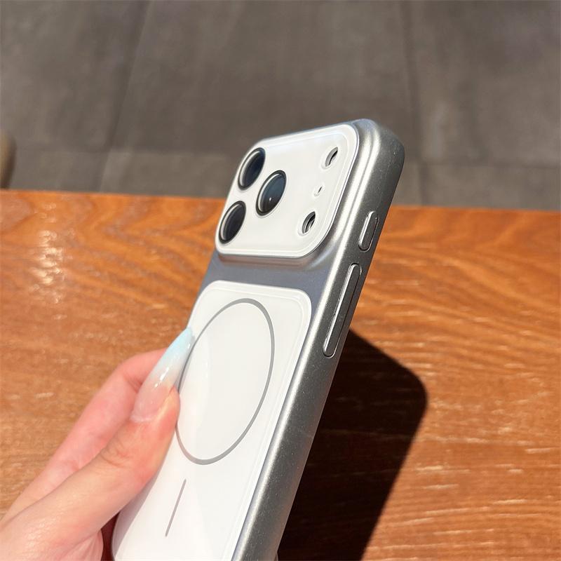 Luxury Acrylic Crystal Lens Phone Case For Apple iPhone 17 16 15 14 Plus 13 Pro Max Support Wireless Charging Magnetic PC Couqe