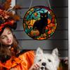 Halloween Decorations Outdoor, Vintage Halloween Black Cat Decor Scary Hanging Decorations for Front Door Wall