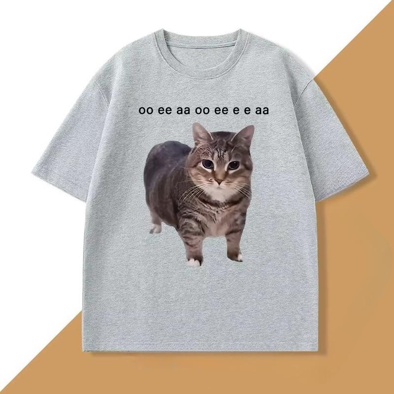 Letní Unisex Tričko S Potiskem Vzorů Letní Krátký Rukáv Street Style Ležérní Čistá Bavlna Oblečení Tričko