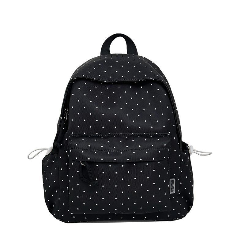 Schoolbag School Bag Junior High School Girls Girl Heart Atmosphere Polka Dots Large Capacity Versatile High Value Female Student Backpack High School