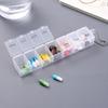 Pill Box Transparent Dustproof Carry Easily Good Sealing High Durability Store Pills PP Material 7 Grids Pill Storage Box Clear