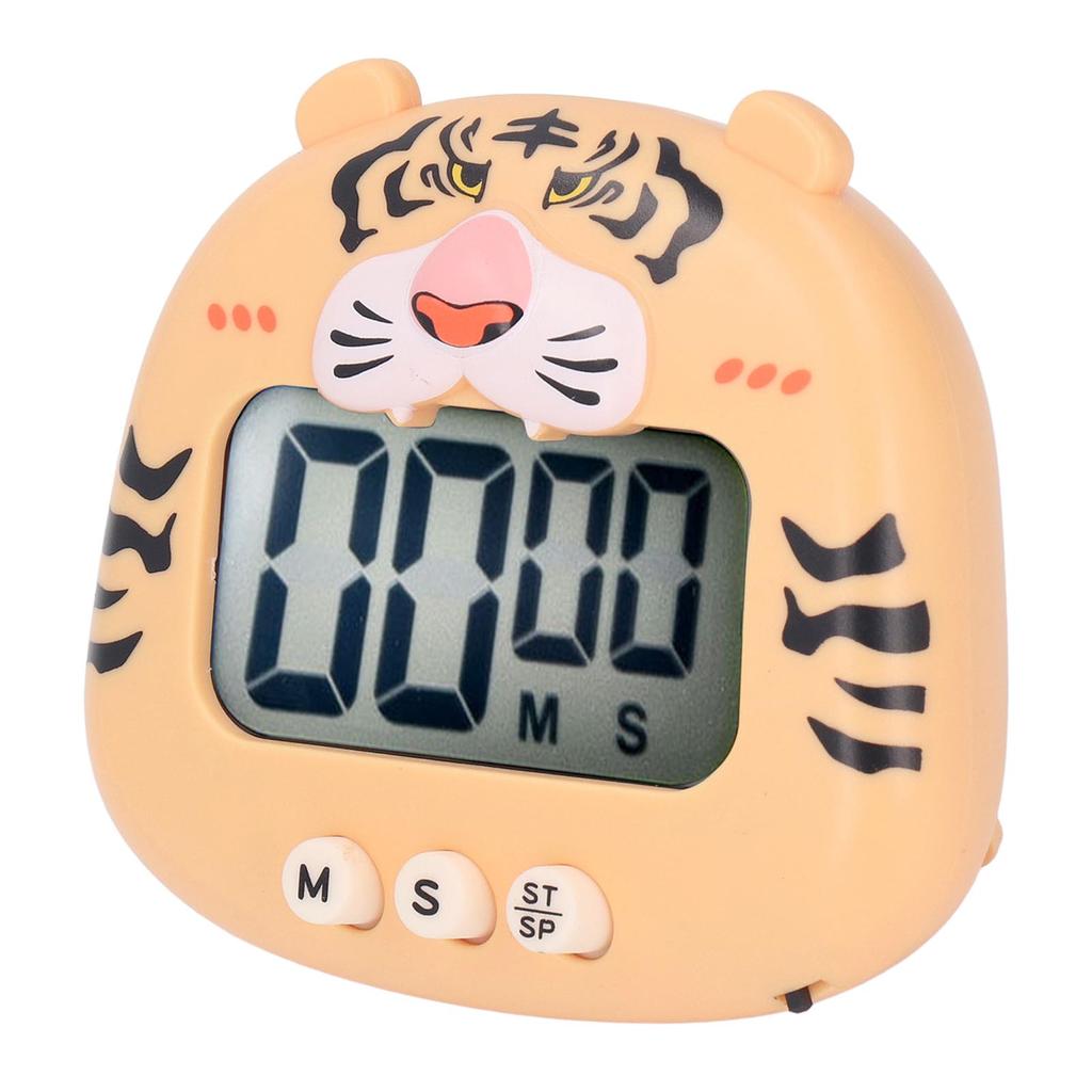 Digital Kitchen Timer Countup Countdown Cartoon Animal Sound Flash Alert Easy Operation with Stand for Cooking Teaching