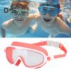 Okulary do pływania z zestawem słuchawek dousznych, regulowana konstrukcja, wodoodporne, przezroczyste, przeciwmgielne, okulary do pływania dla dzieci