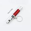 Quality Keychain Survival Climbing Hiking Tool Light Portable Whistle Compass Flashlight 3-In-1