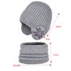 Children's Cap Winter Velvet Scarf Suit Knitted Wool Cap Boys Warm Ear Protection Cap Skullies Beanies Sleeve Cap
