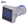 Square LED Digital Dual Display Voltmeter Ammeter Signal Lights Volt Voltage Gauge Current Tester Meter AC 60-500V 0-100A 220V