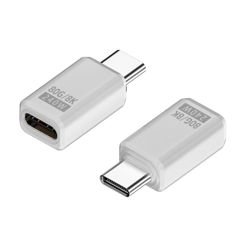 USB C Adapter 240W 80Gbps 8K@60Hz for Thunderbolt4/5 and Phone 16 15 with Fast Charging Display