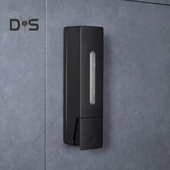 Seifenspender mit 3 Kammern zur Wandmontage, 400 ml x 3, Shampoo-Spender ohne Bohren, Waschspender mit Sichtfenster