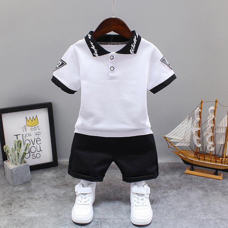 Toddler Boys' Summer Polo Shirt & Shorts Set: Infant Children's Outfit