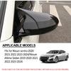 for Nissan Altima 2019-2024 & Sentra 2020-2024 Ox Horn Rear View Side Mirror Cover Car Side Rear View Mirror Guard Cover Auto Exterior Decoration