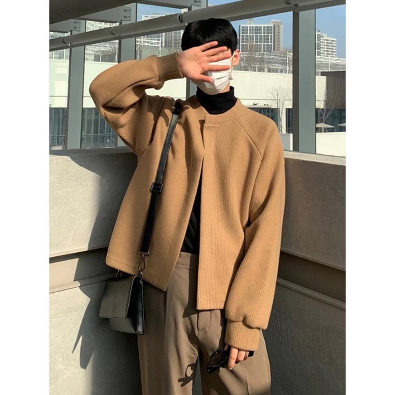 Koreanischer Trend Strickjacke für Herren Schön Lässig Vielseitig Trendig Freizeitmantel Pullover Jacke