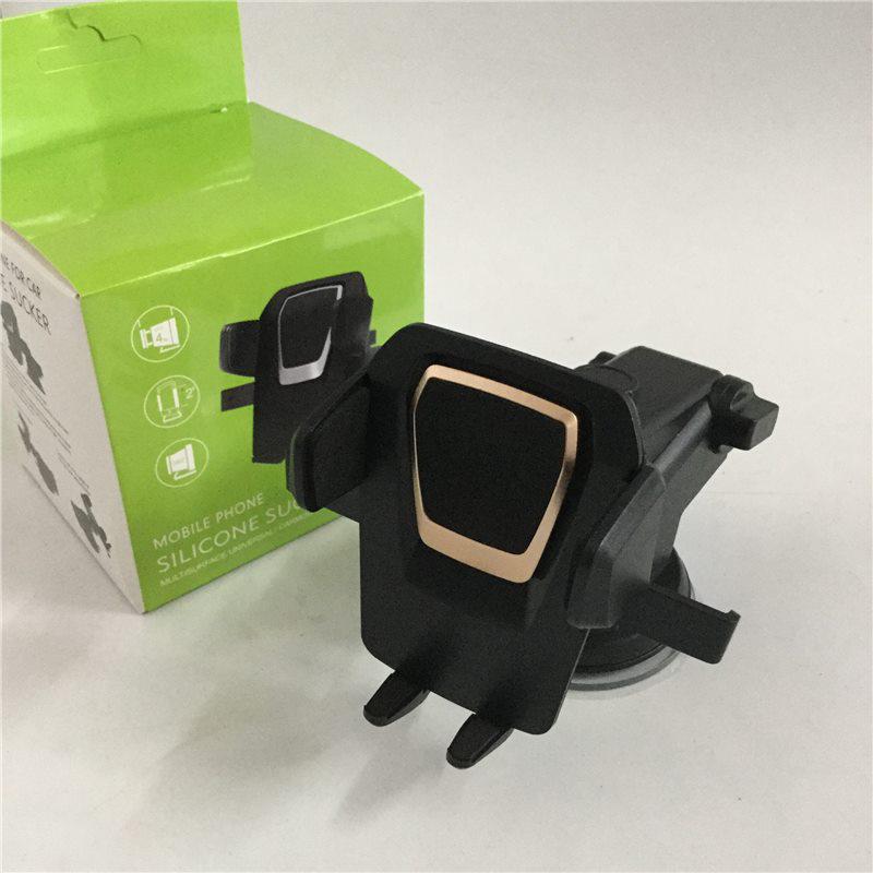 

Retractable Car Silicone Suction Cup Phone Holder – 2nd Gen Auto-Locking Transformer Standard золотий