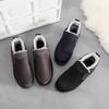 Zapatos de caña alta con forro polar de invierno para hombre, botas de nieve antideslizantes para exteriores, botines cortos deportivos cálidos con forro de piel para hombre, zapatos de senderismo ligeros e informales