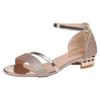 2004 Ladies Sandals Shoes Women Luxury High Quality Sandal Ankle Mid Heel Block Party Open Toe Square Shoes