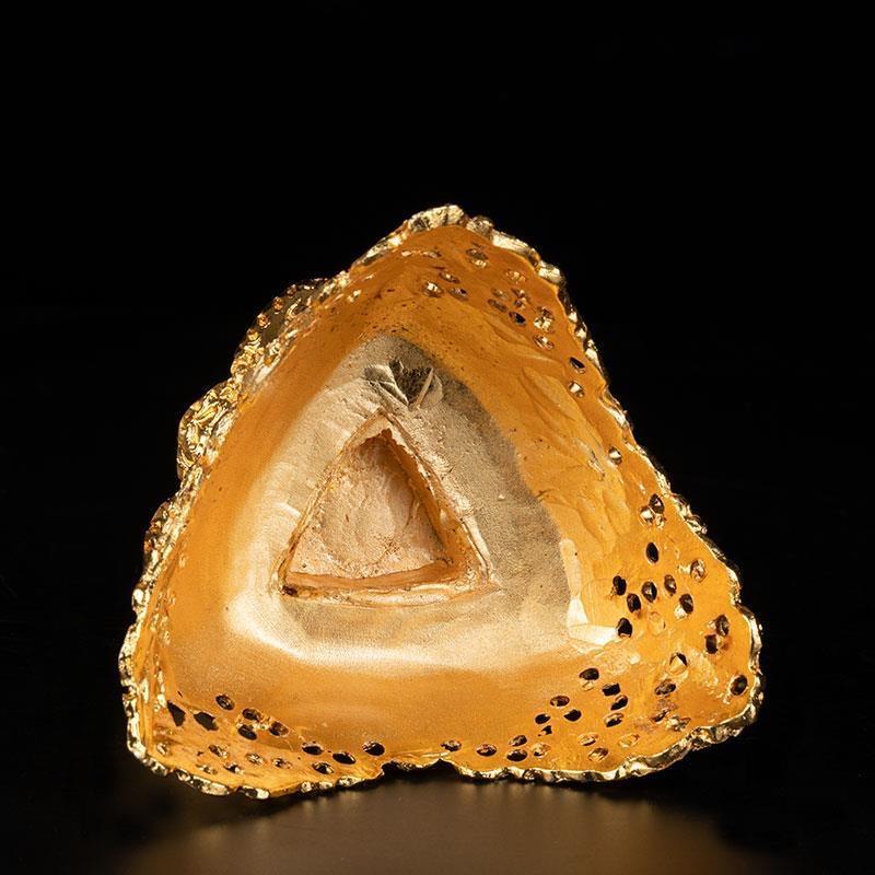 Tibetan Tribute Buddhist Bowl, Golden Tibetan Furnishing, Toba Tantric Alloy Handicraft, Buddhism Collection, Home Gift