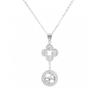 Elegant Zircon Clover Pendant Necklace - Light Luxury Design