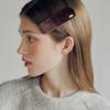 mellotory square velvet hairpin (brown)