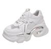 Fashion Thickened breathable mesh women's casual shoes wedge heel thick-soled shoes sports shoes 2024 spring and autumn fashion