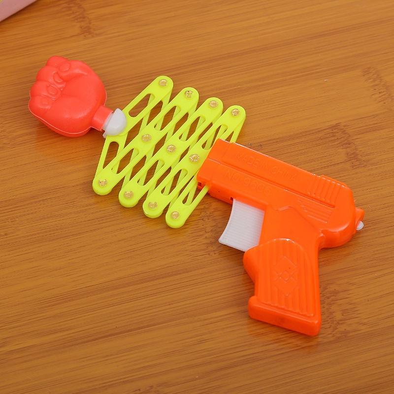 2Pcs Children's Toy Guns Creative Telescopic Fist Guns April Fool's Toy Guns and Spring Toy Gun
