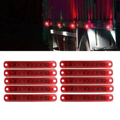 LED obrysové světlo červené 12V – Boční obrysové světlo pro přívěs – Vodotěsné přední zadní obrysové světlo pro nákladní automobil, dodávku, obytný vůz, motocykl (Balení 10)
