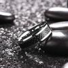 Vintage Silver Color Titanium Stainless Steel Rings for Men Black Carbon Fiber Ring Wedding Jewelry Christmas Gift Accessories