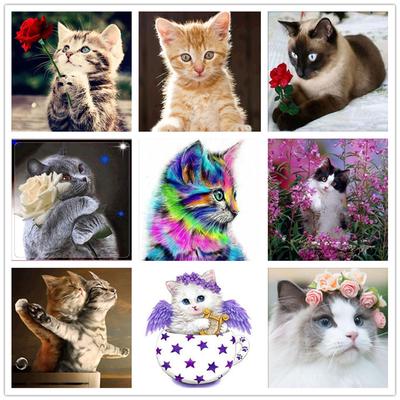 Diamond Painting Painting Cartoon Animals Cats Mosaic Embroidery Cross Stitch Embroidery