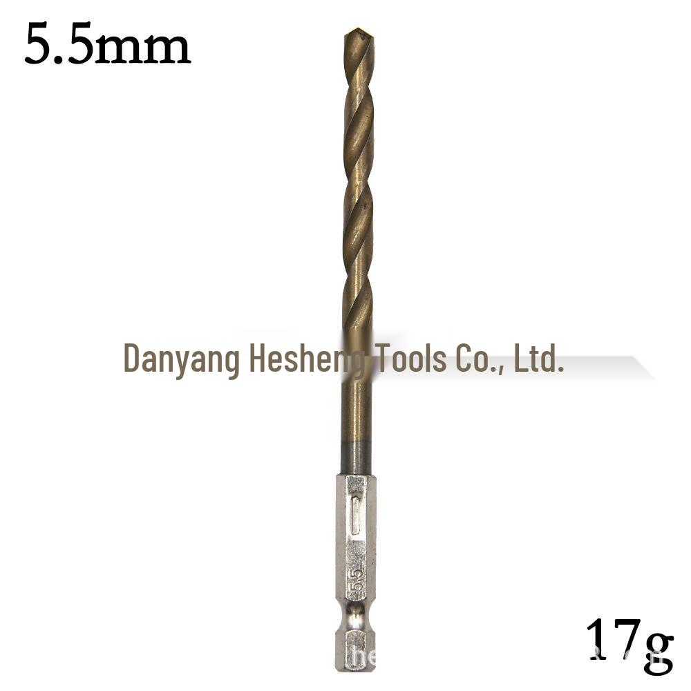 13PC Hexagonal Handle Titanium-Plated Twist Drill Bit Set (1.5-6.5mm) for Electric Drills and Screwdrivers