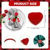 4Pcs Valentine'S Day Love Napkin Circle Dining Table Heart Shaped Tissue Buckle Wine Bouquet Ring Party Decoration Ornament