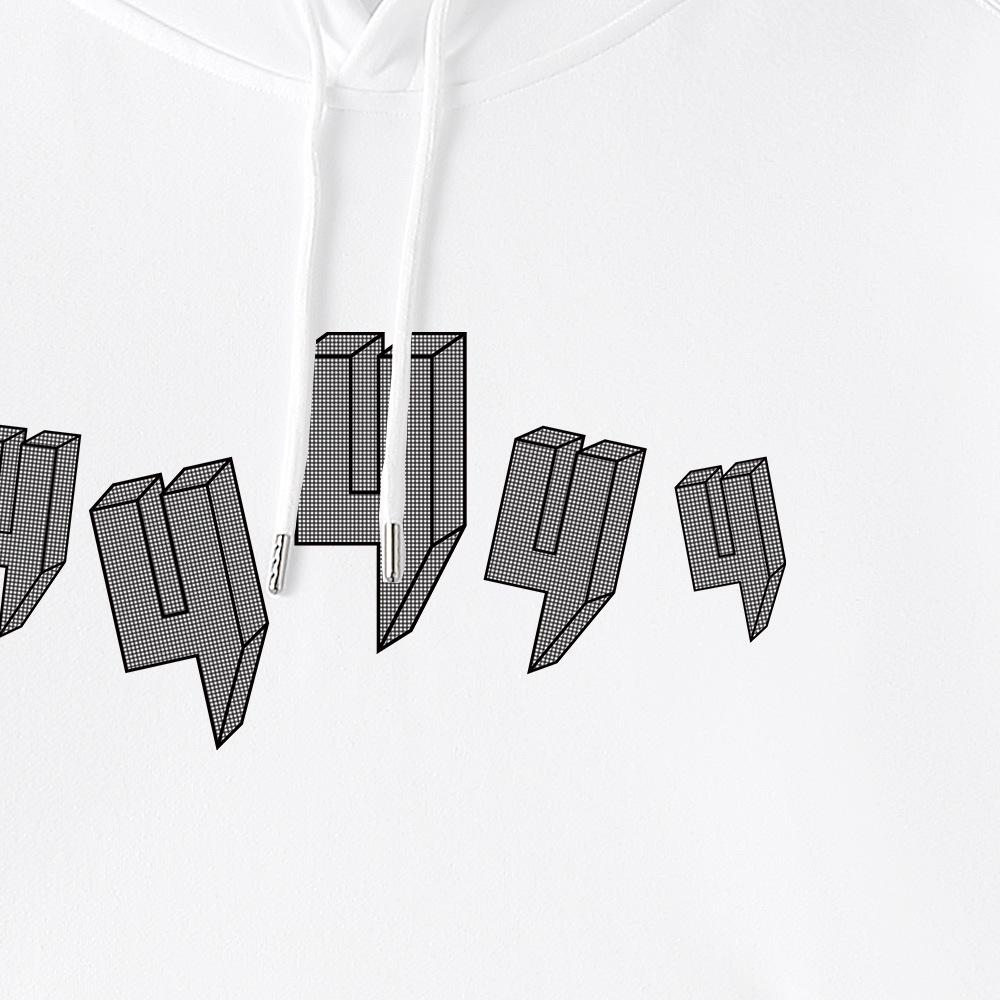 Unisex Trendy Hooded Sweatshirt - Loose Fit, Autumn/Winter Style with Letter 'Y' Print for Couples