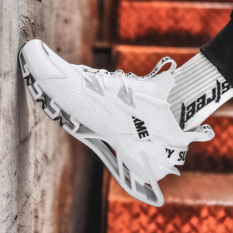 

Free shipping men s shoes autumn breathable thin new casual mesh sports shoes blade versatile white shoes men s trendy shoes 46
