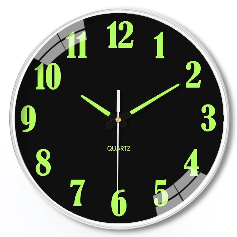 Modern First-Class Unique High-Standard Luminous High-Standard Plastic High-Standard Glass First-Class Wall High-Standard Clock 8-16 Inch (as the picture,8 inch)