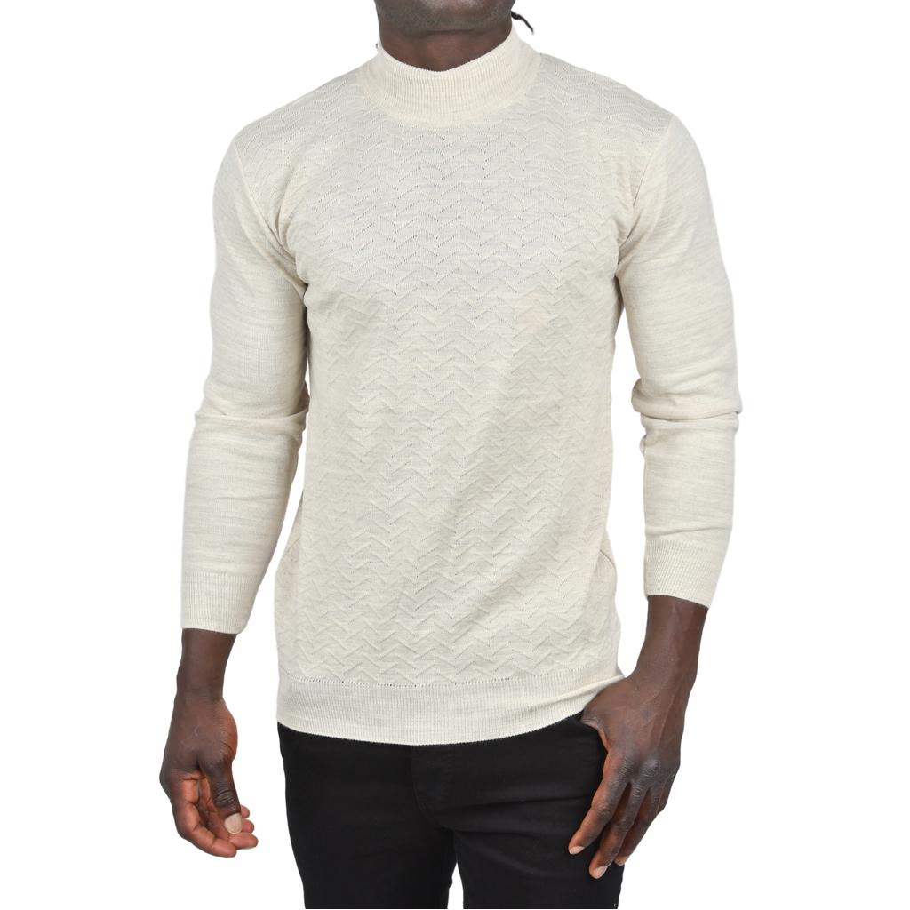 DeepSEA Rollkragenpullover mit halbem Rollkragen und Zickzackmuster, schmaler Schnitt, Rollkragenpullover 2505496