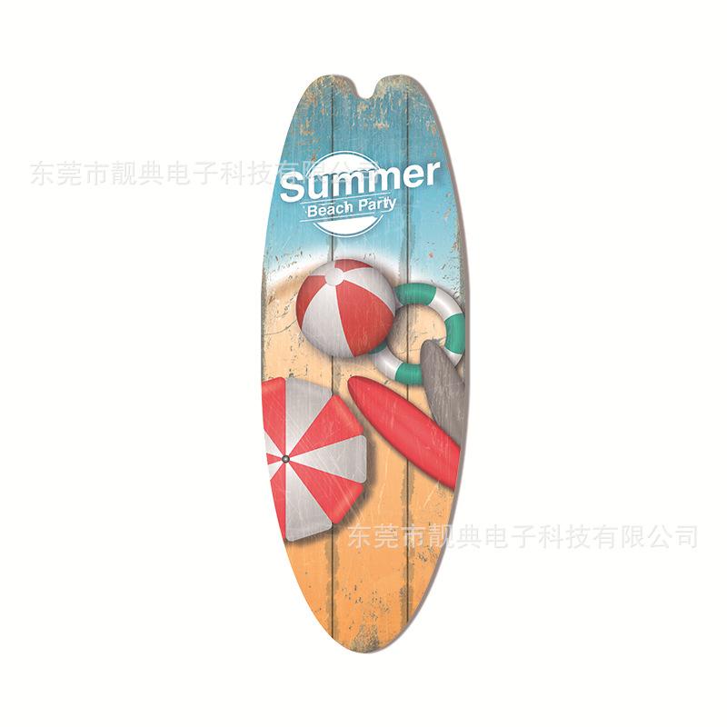 Summer Beach Ocean Themed Casual Decor Surfboard Wooden Bar Home Walls Vintage Decorated Wooden Boards