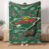 Minnesota Wild Print Flannel Blanket High Quality Warm Comfortable Cover for All Seasons Perfect for Gifts Home Decor